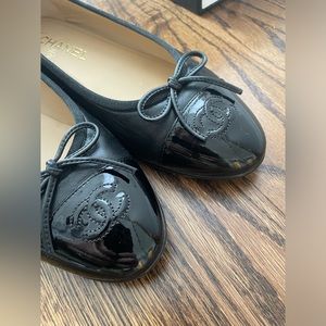Black Chanel Ballet Flats